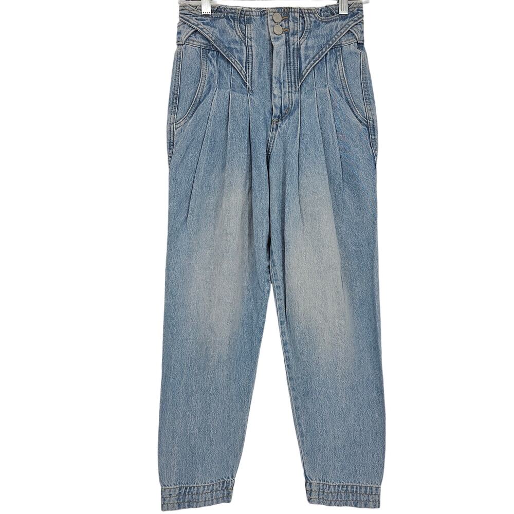 Blank NYC Womans size 25 Steal The Show Tapered Pleated Yoke Denim Jeans Y2K